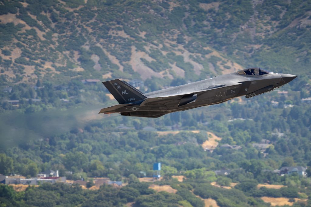 Sandians conduct a series of stockpile flight tests with support and aircraft from Hill Air Force Base in Utah before flying to Sandia’s Tonopah Test Range in Nevada. These tests, conducted Aug. 19-21, yielded positive results as inert B61-12 units were successfully carried and dropped by an F-35 aircraft, marking a significant milestone in evaluating the weapon's performance. This test was the first B61-12 stockpile flight test of joint test assemblies on an F-35 aircraft, solidifying the end-to-end reliability of the aircraft, crews and weapon system during missions. The series also included the first-ever thermal preconditioning of a joint test assembly for carriage on an F-35 aircraft prior to its release, providing valuable insights into how the B61-12 is affected by temperature, shock and vibration in a real-world combined environment. Photos by Craig Fritz/Sandia National Laboratories